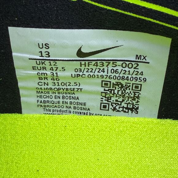 Nike Tiempo Legend 10 Elite SG Pro AC Mad Voltage Pack Men’s Size 13 HF4375-002 main image 7
